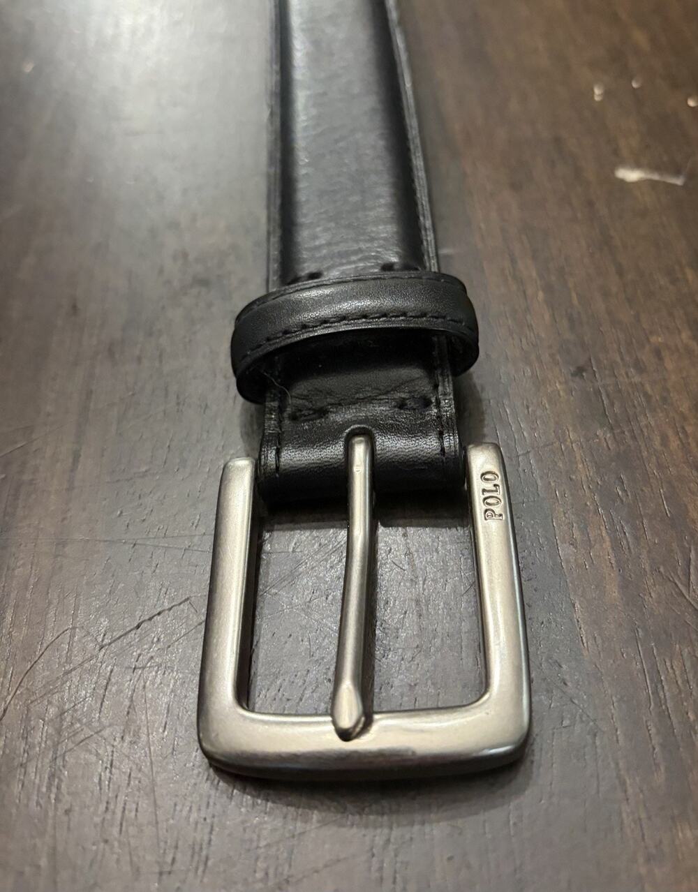 Polo Ralph Lauren Men’s Black Leather Dress Belt “48